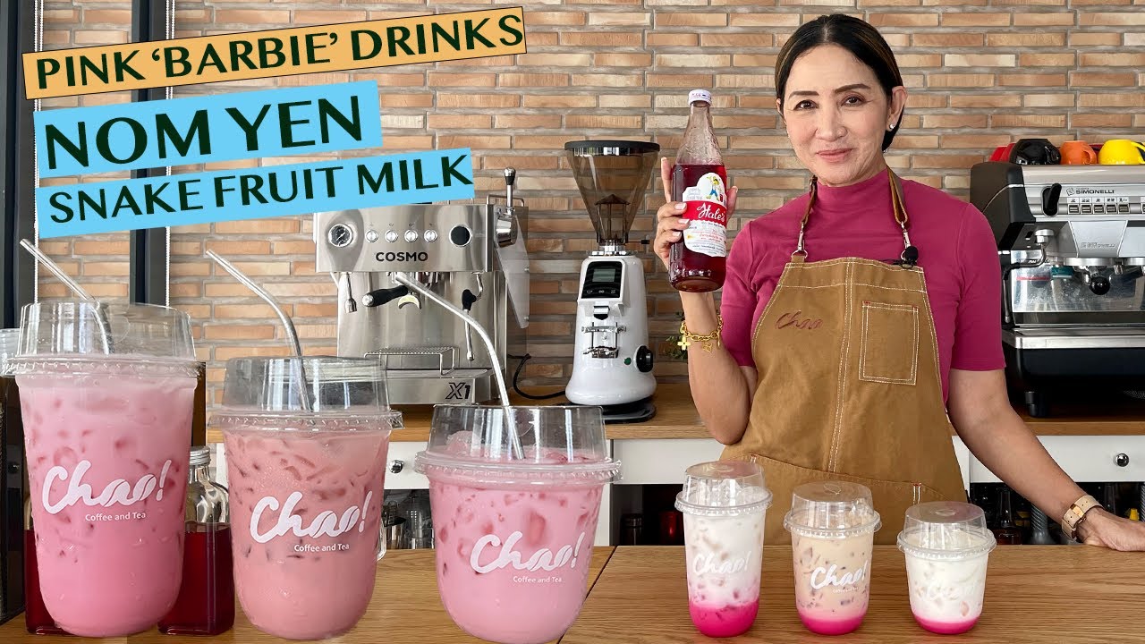 TRY THESE PINK DRINKS! 3 WAYS #nomyen #plantbasedmilk #imabarbiedrink