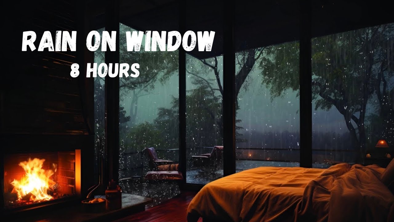 Rain on Window Sounds 8 Hours 🌧️ Sleep Fast | Relaxing Rain for Deep Sleep & Study