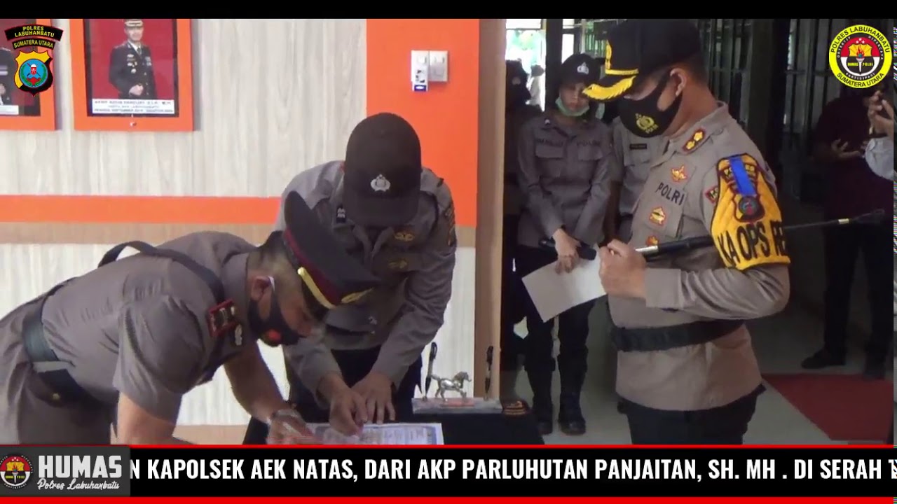 KAPOLRES LABUHANBATU AKBP DENI KURNIAWAN, S.I.K., M.H. SERTIJABKAN DUA KAPOLSEK