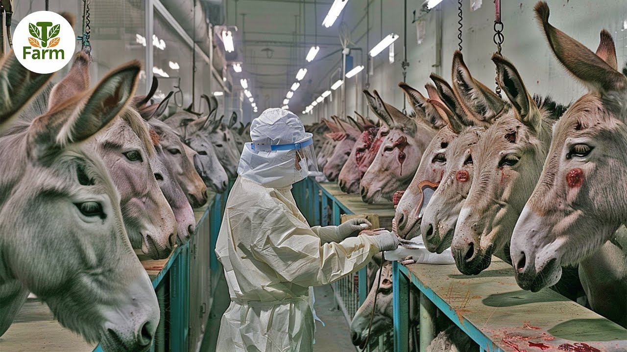 How Chinese People Raise Millions Of Donkeys For Milk and Meat | Processing Factory