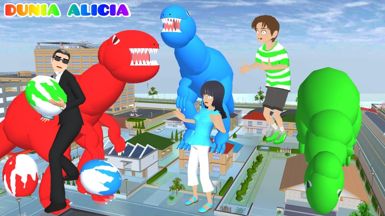 Hah? Telur Raksasa Baby Dino Hilang?😱 Yuta Mio Main Parkour Pelangi Banjir | Sakura | Dunia Alicia