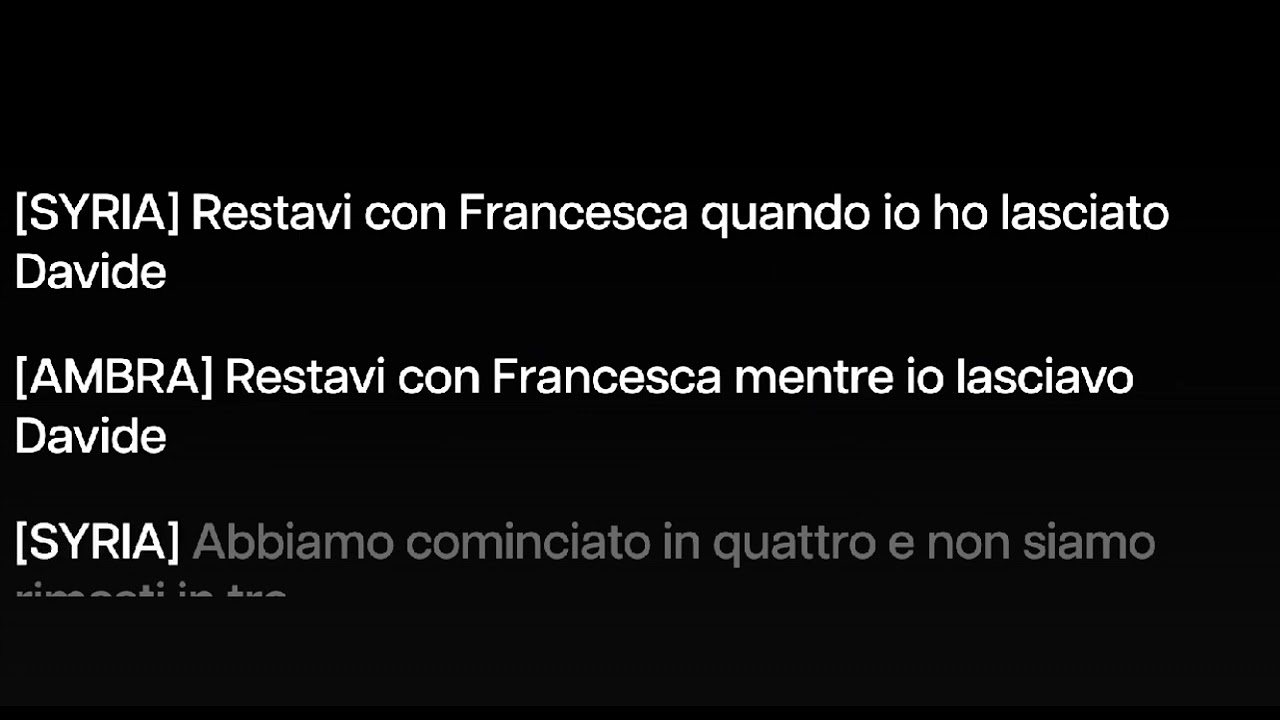 Io, Te, Francesca e Davide (Syria feat. Ambra) - KARAOKE (con cori)