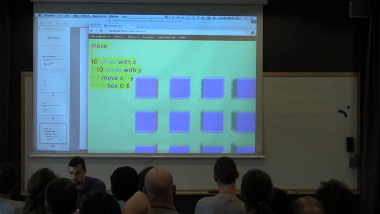FARM 2014: Davide Della Casa: LiveCodeLab 2.0 and its language LiveCodeLang