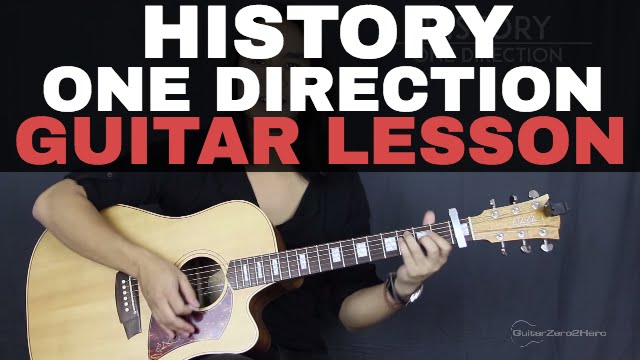 History One Direction Guitar Tutorial Lesson Acoustic - Easy