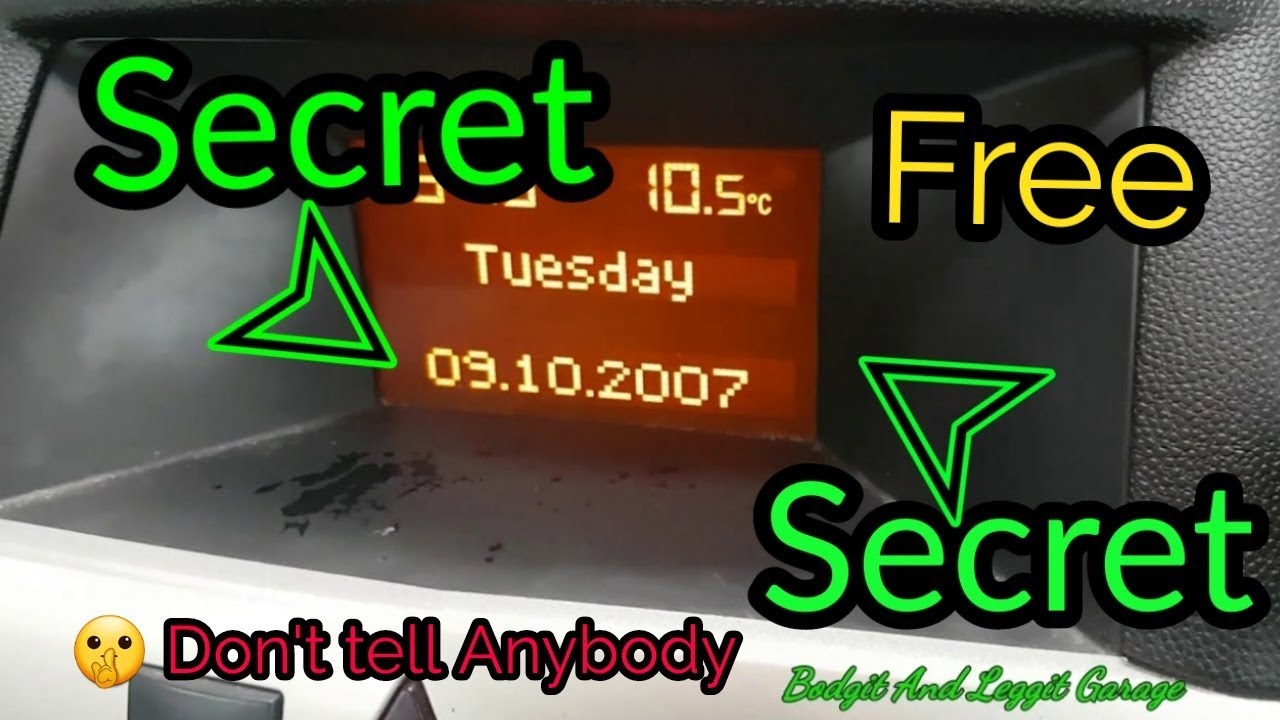 Opel/Vauxhall Secret Menu Free Temperature Sensor Bodgit And Leggit Garage