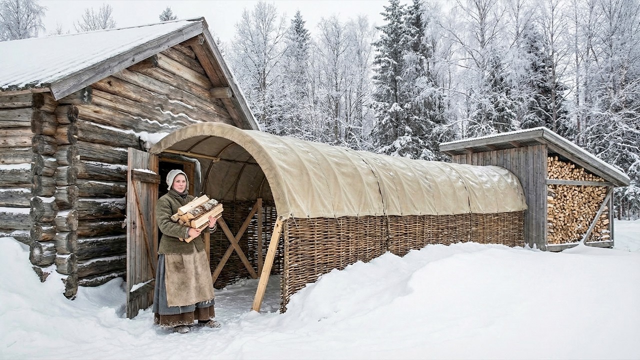 She Connected Her Cabin to Her Woodshed With a Wicker Tunnel — Then Winter Came