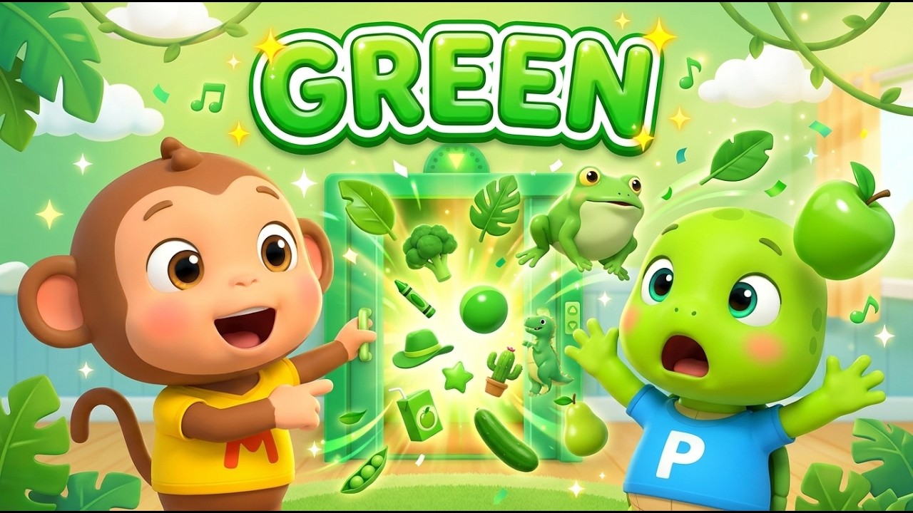 Things That Are Green for Kids 🟢 | Color Learning & Vocabulary