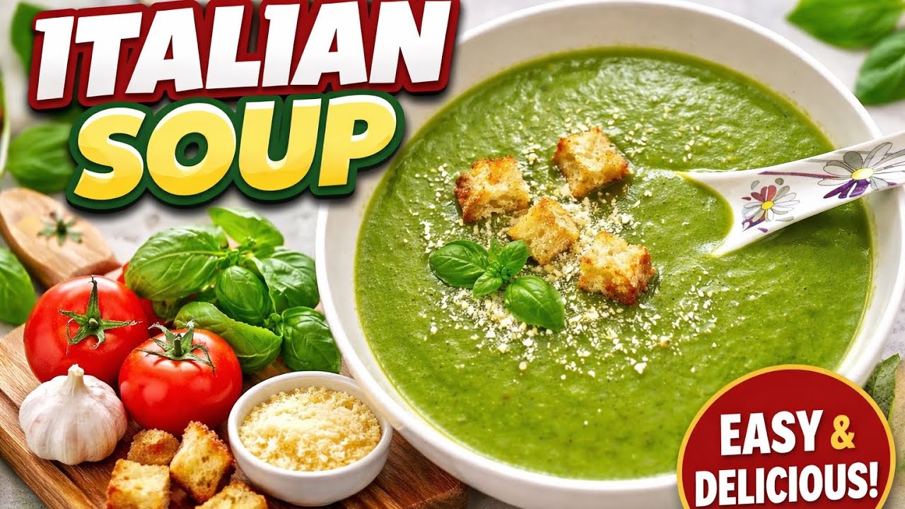 Creamy Italian spinach soup 😍| tasty and healthy | easy to make | Restaurant style 