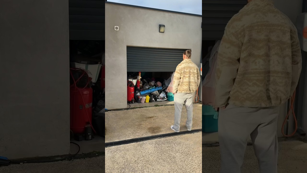 J&rsquo;installe des nouveaux meubles pour organiser le garage #asmr #satisfying #garage