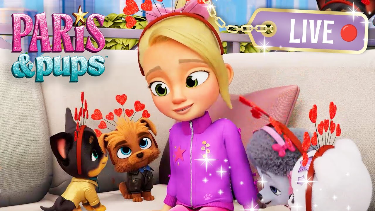 🔴LIVE 💖 FULL EPISODES 💖 Valentine's Day Doggy Date 🐾 @ParisAndPups