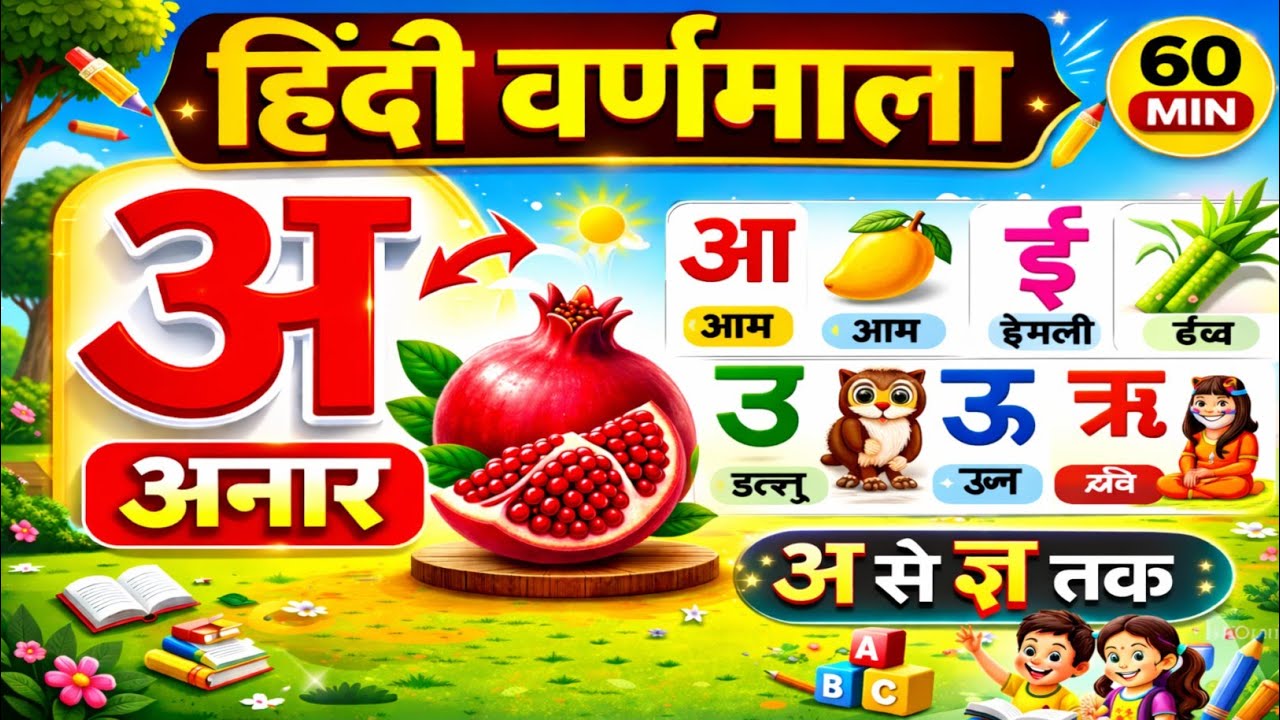 Hindi Alphabet Complete | हिंदी वर्णमाला अ से ज्ञ | Kids Educational Video
