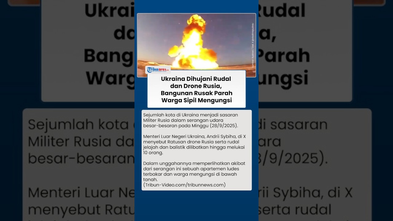 Rusia Gempur Ukraina dengan Ratusan Drone dan Rudal, 10 Warga Sipil Terluka dalam Serangan Masif