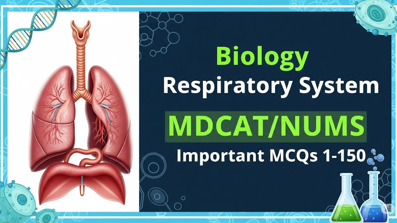 Respiratory system | important mcqs (solved) MDCAT/NUMS  