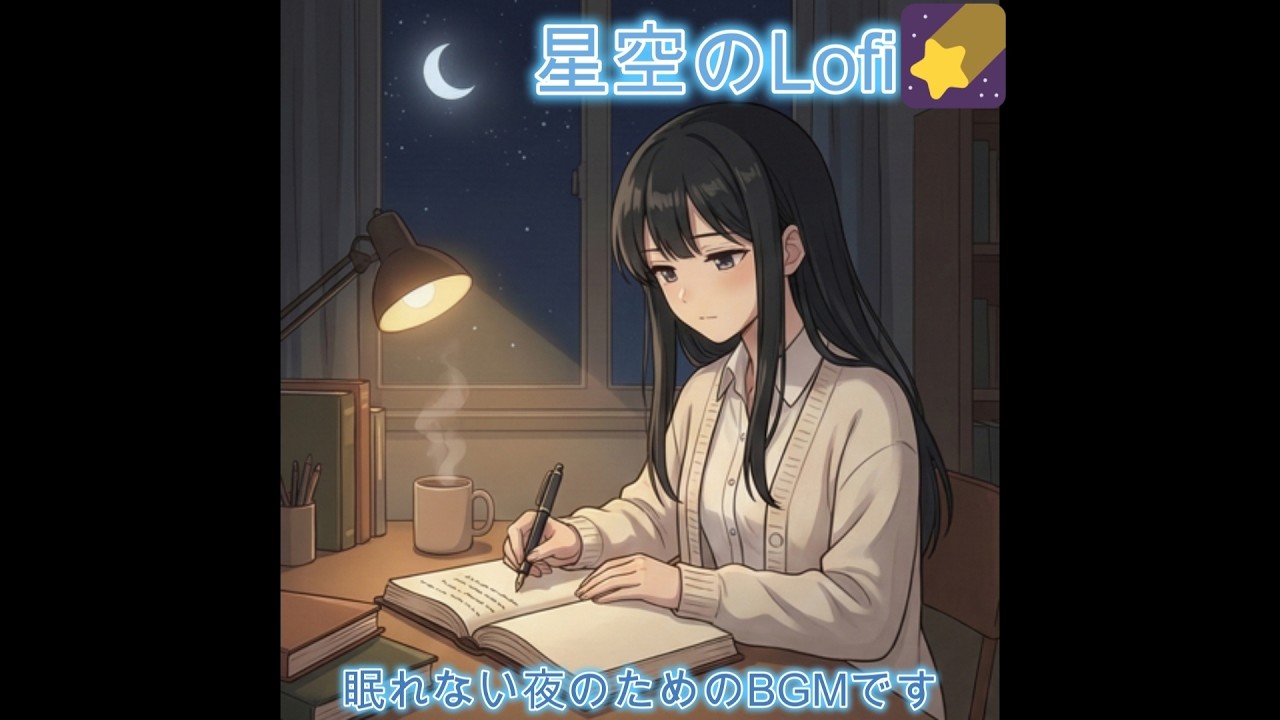 Deep Sleep Lo-fi 🌙 | Dark Blue Midnight Atmosphere | 1 Hour No Talking