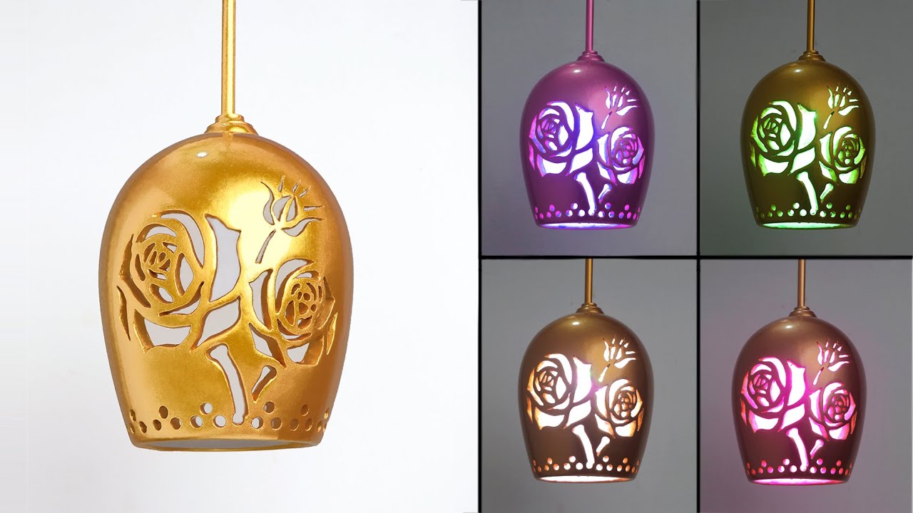 Hanging lamp making || Home Decor Idea -  Lighting lamp