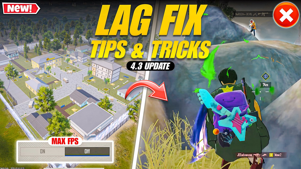 Lag FIX Tips And Tricks For Update 4.3 in BGMI🔥 Low End Device Friendly Tips For New Players | BGMI