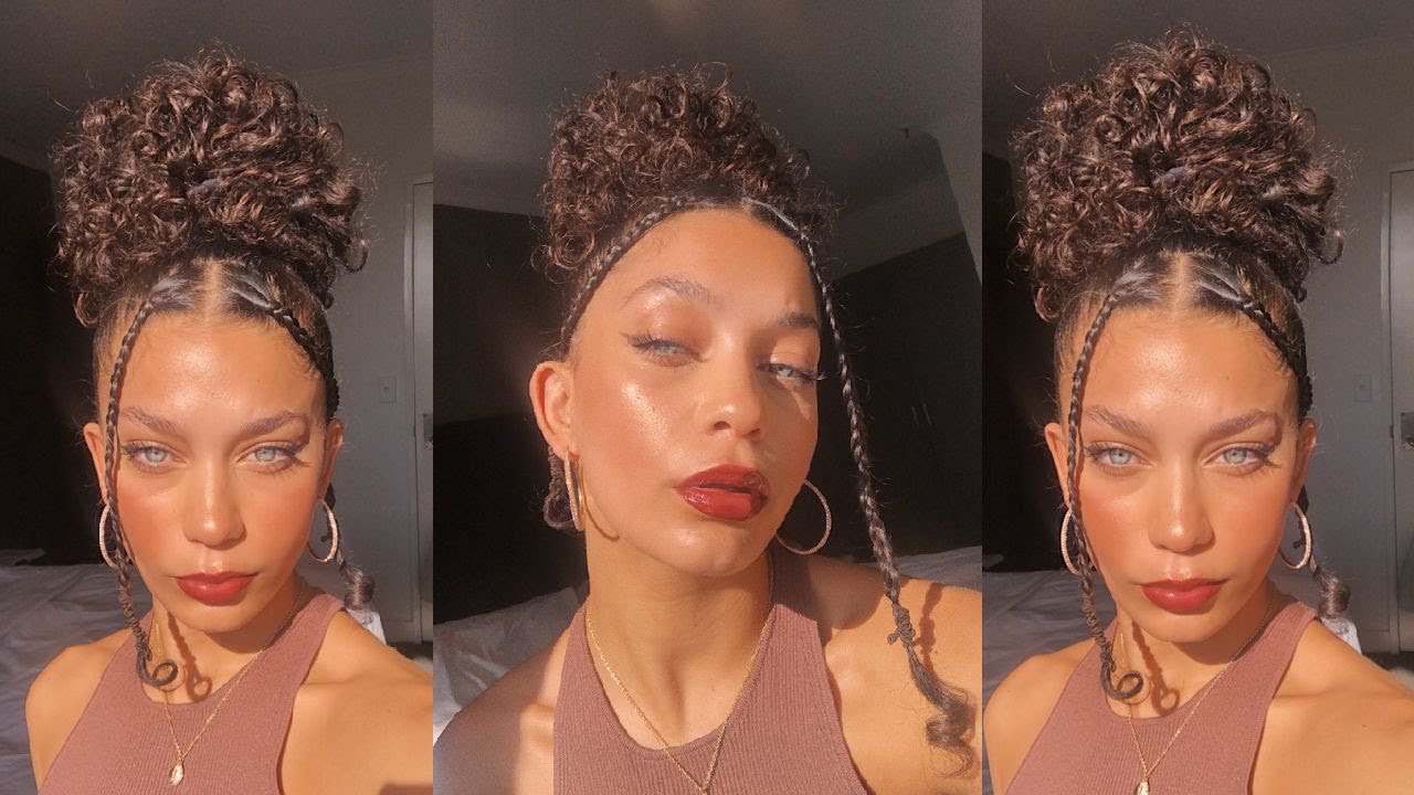 My formal curly hairstyle & Bella Hadid makeup for events - Day 3 natural curls