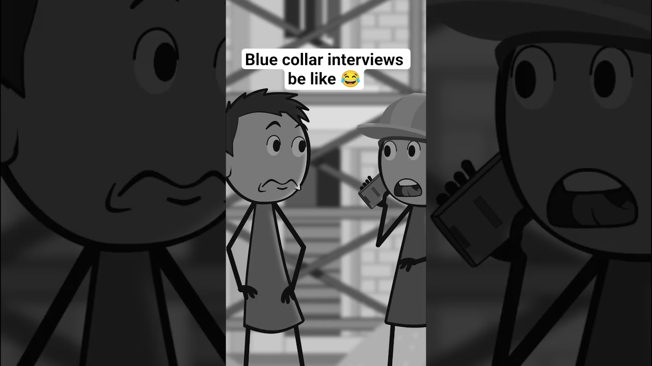 Blue collar interviews be like 😂 #animation #customercare #customer #funny #customerservice
