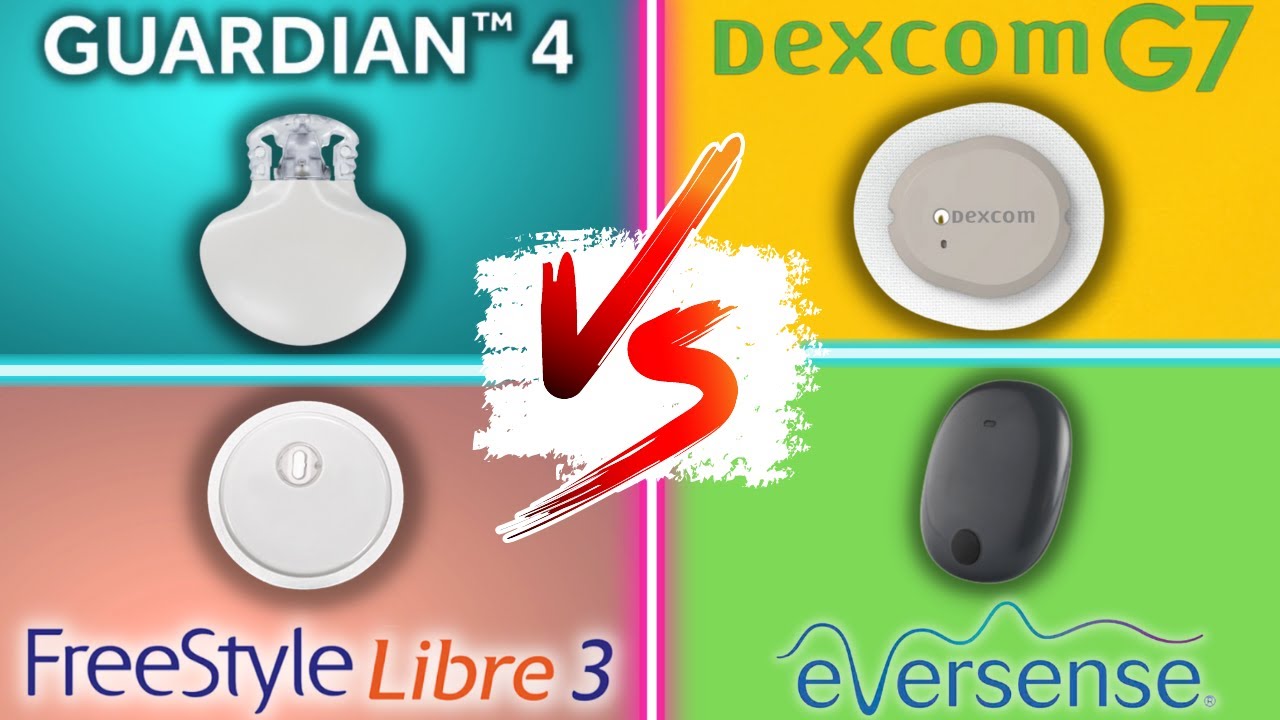 Freestyle Libre 3 vs Dexcom G7 vs Guardian 4 vs Eversense E3 | Comparison Of Top 4 CGM's