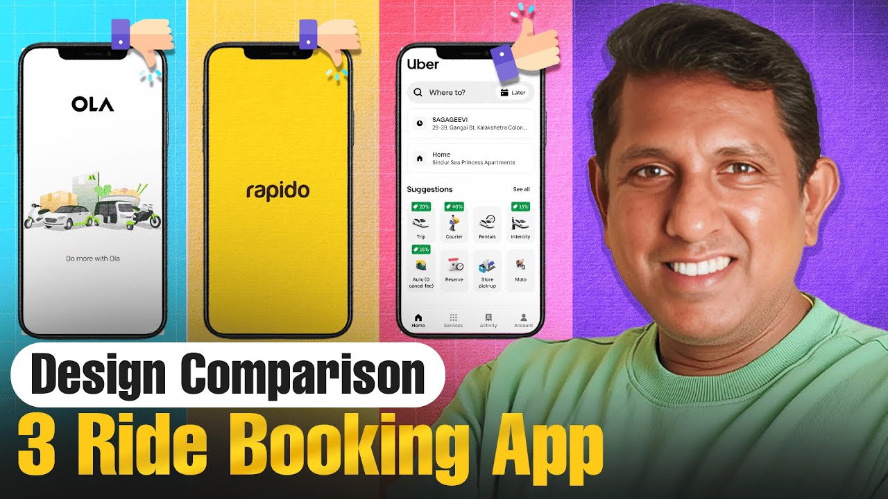 Uber vs Ola vs Rapido 🚖| Best Ride-Hailing App Full UX Comparison 2025