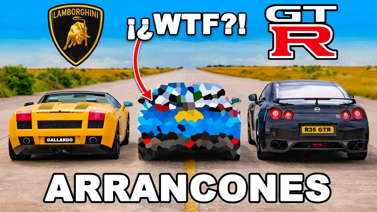 Lambo Gallardo vs GT-R vs ¡¿Qúe diablos?! ARRANCONES