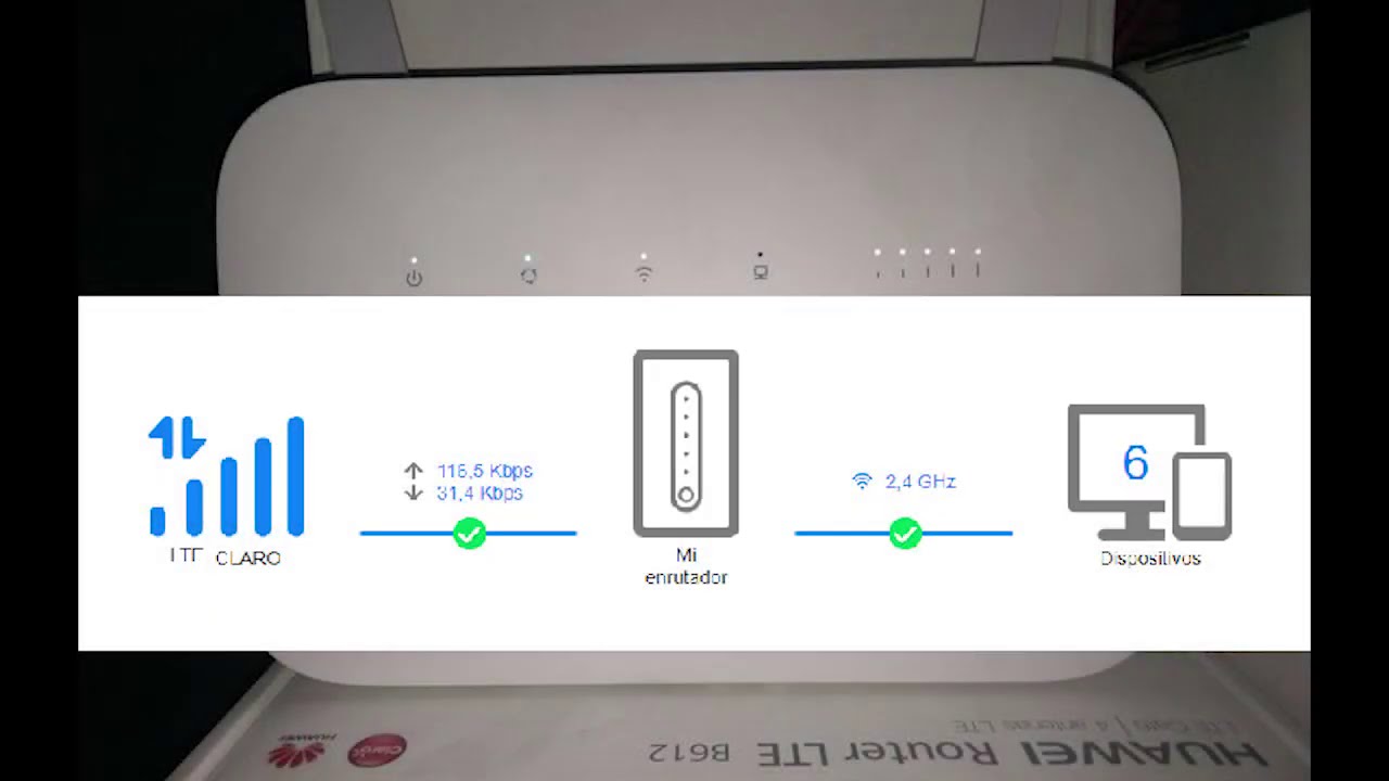 Como mejorar el internet fijo Inalámbrico IFI de Claro Router huawei B612