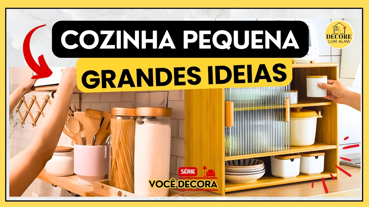✅7 Ideias para organizar cozinhas pequenas ✨Sua cozinha pequena vai parecer maior EP18