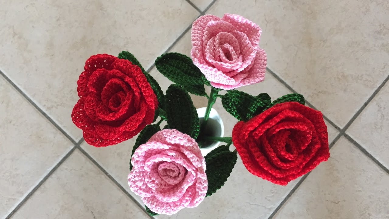 ROSA uncinetto ( tutorial)