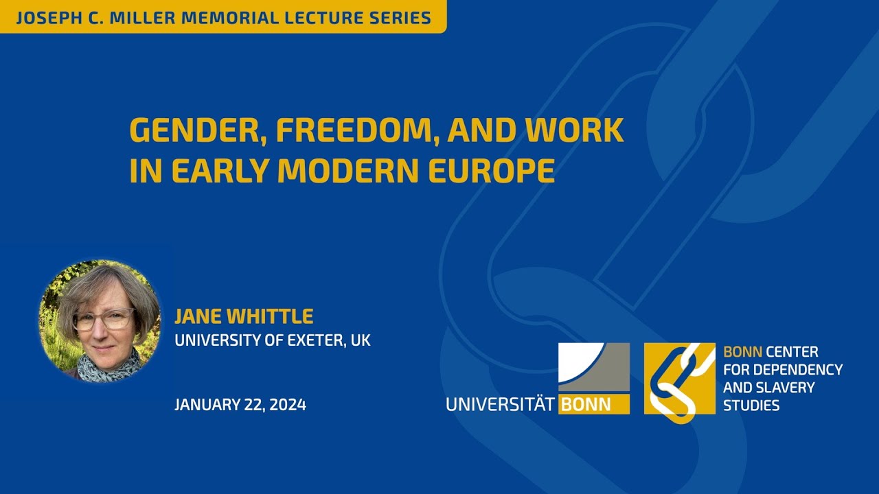 Gender, Freedom, and Work in Early Modern Europe