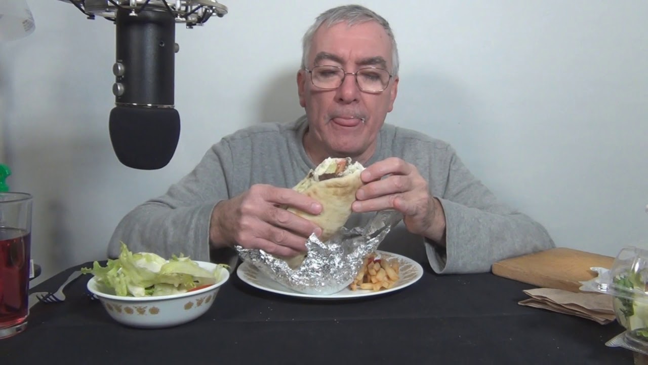 ASMR Eating another Gyro Plate Dinner Whispering