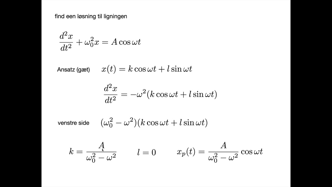 inhomogen 2.ordens differentialligninger