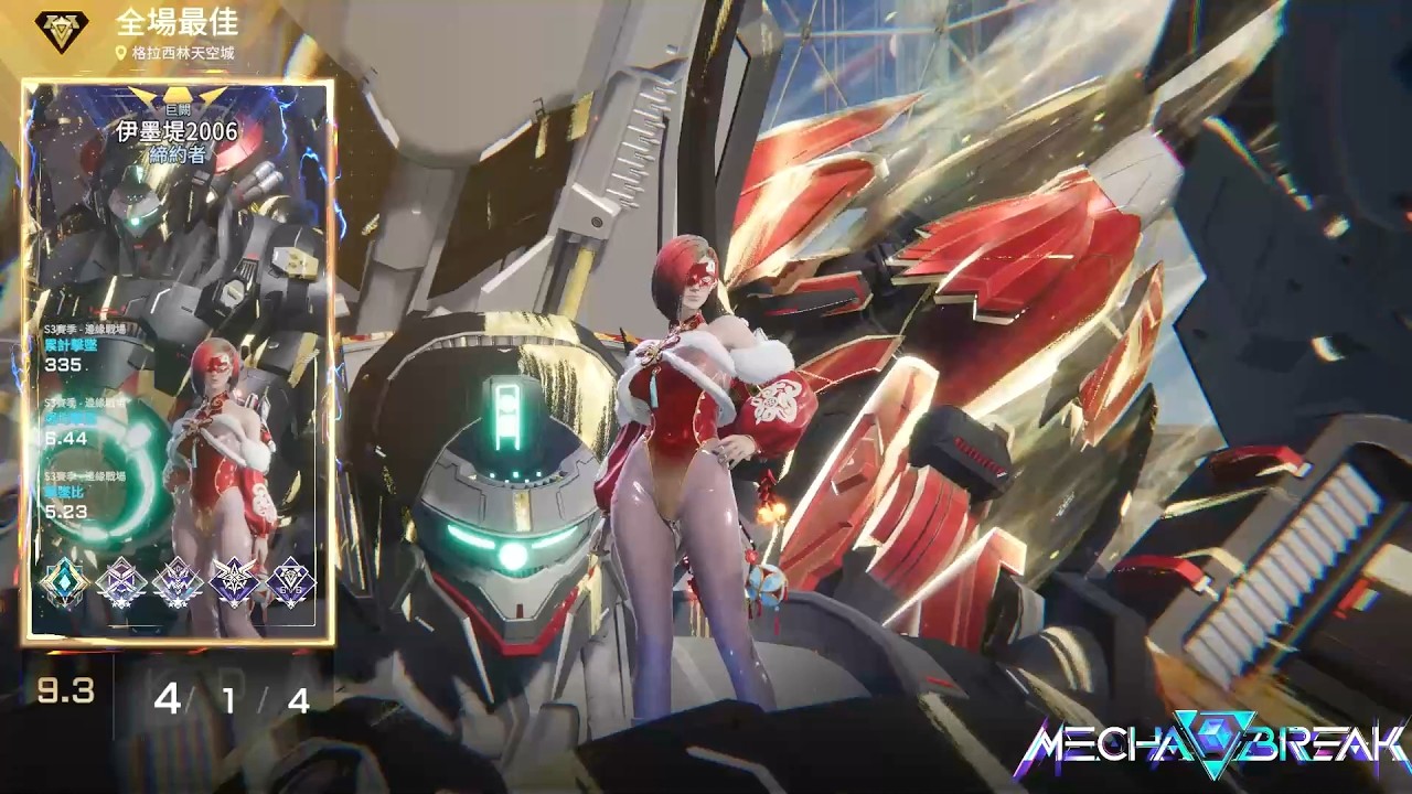【Mecha BREAK解限機】巨闕/MVP/格拉西林天空城/4/1/4
