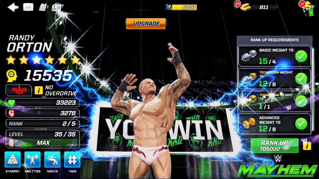 The Viper Randy Orton 6STAR Rank UP 3 Max Upgrade WWE MAYHEM