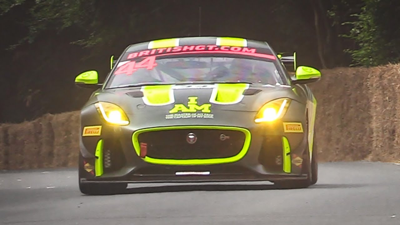 Jaguar F-Type SVR GT4 Accelerations, Fly Bys & Burnouts!