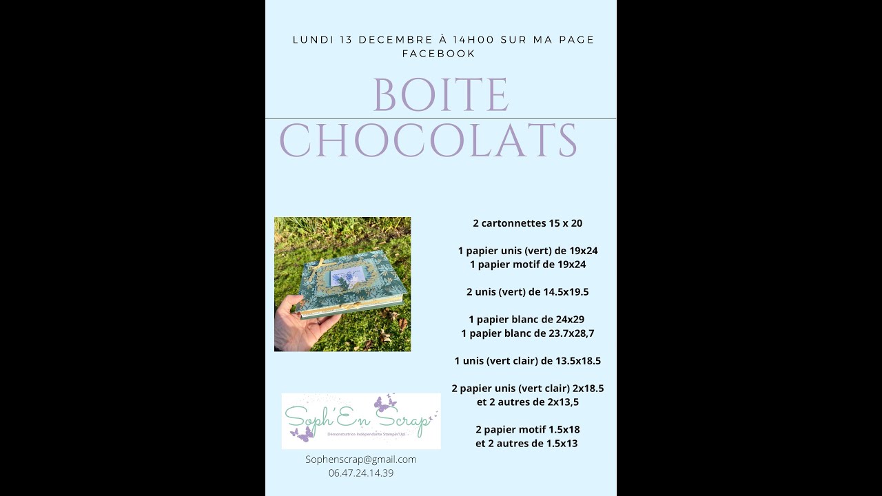Boîte chocolats double rebord