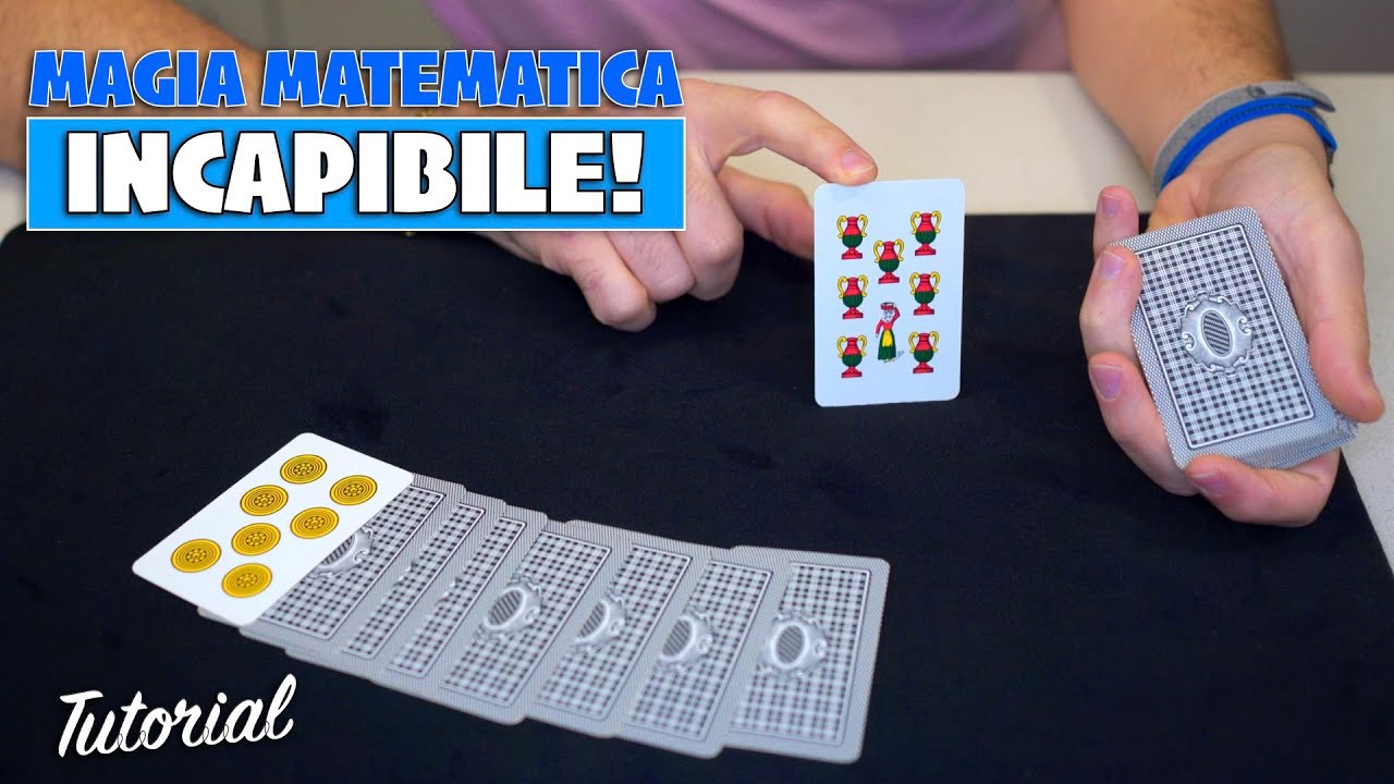 TRUCCO di MAGIA con le carte DA SCOPA SICILIANE o NAPOLETANE ecc CON SPIEGAZIONE! Magia MATEMATICA