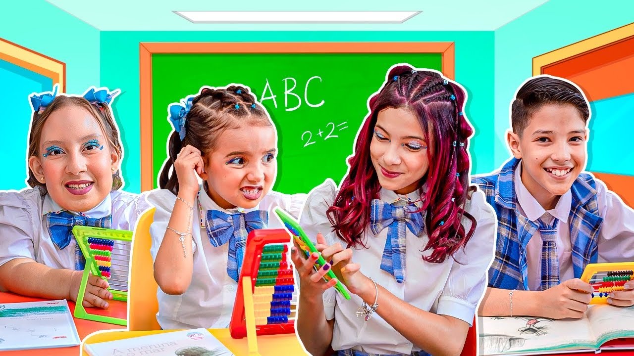 Julinha e Manu, Maria Clara, Henrique Cauã, Jéssica Sousa e outras Figurinhas na Escola