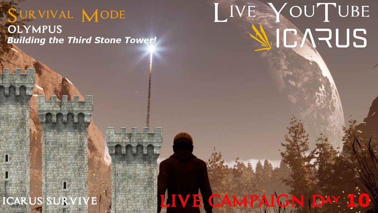 #icarus  / Building the Third Stone Tower!  - Survival Campaign Day 10