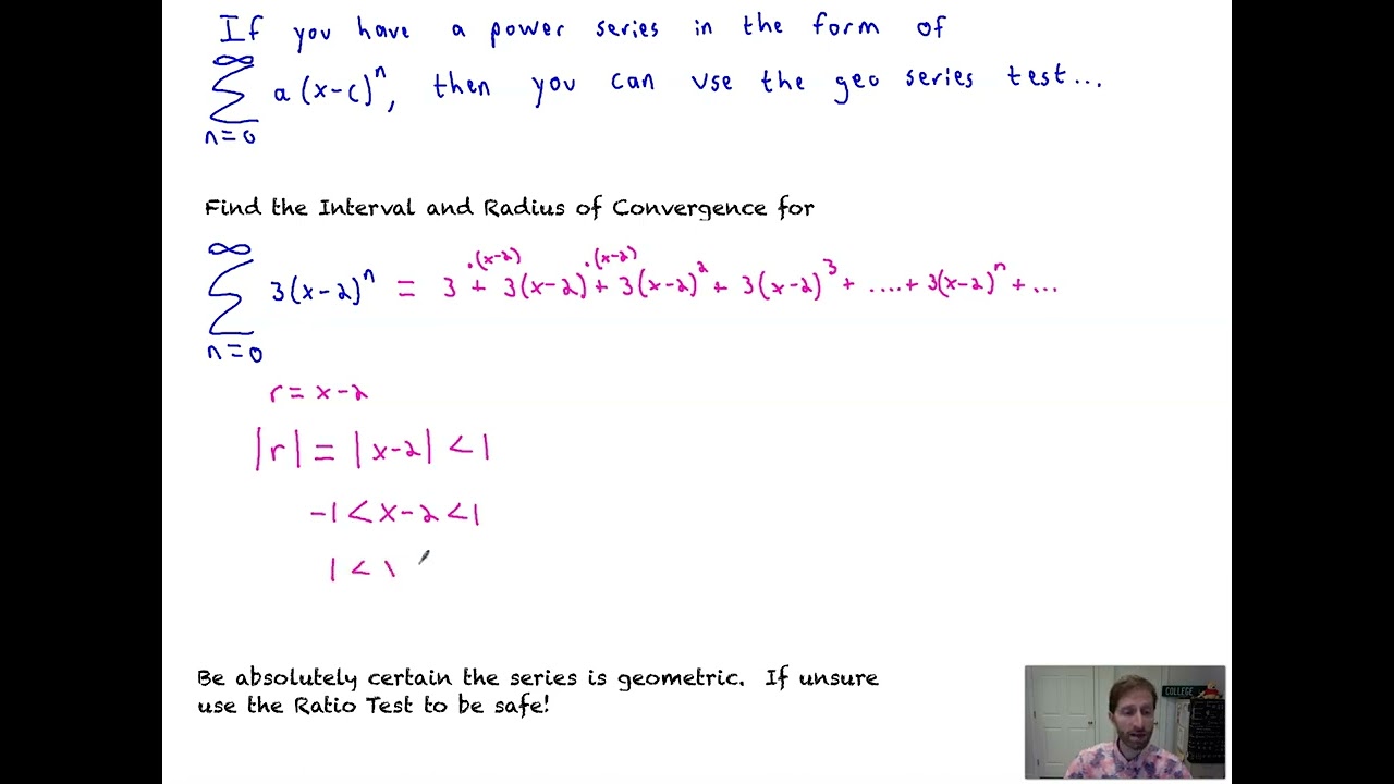 Interval of Convergence with Geometric Series Test