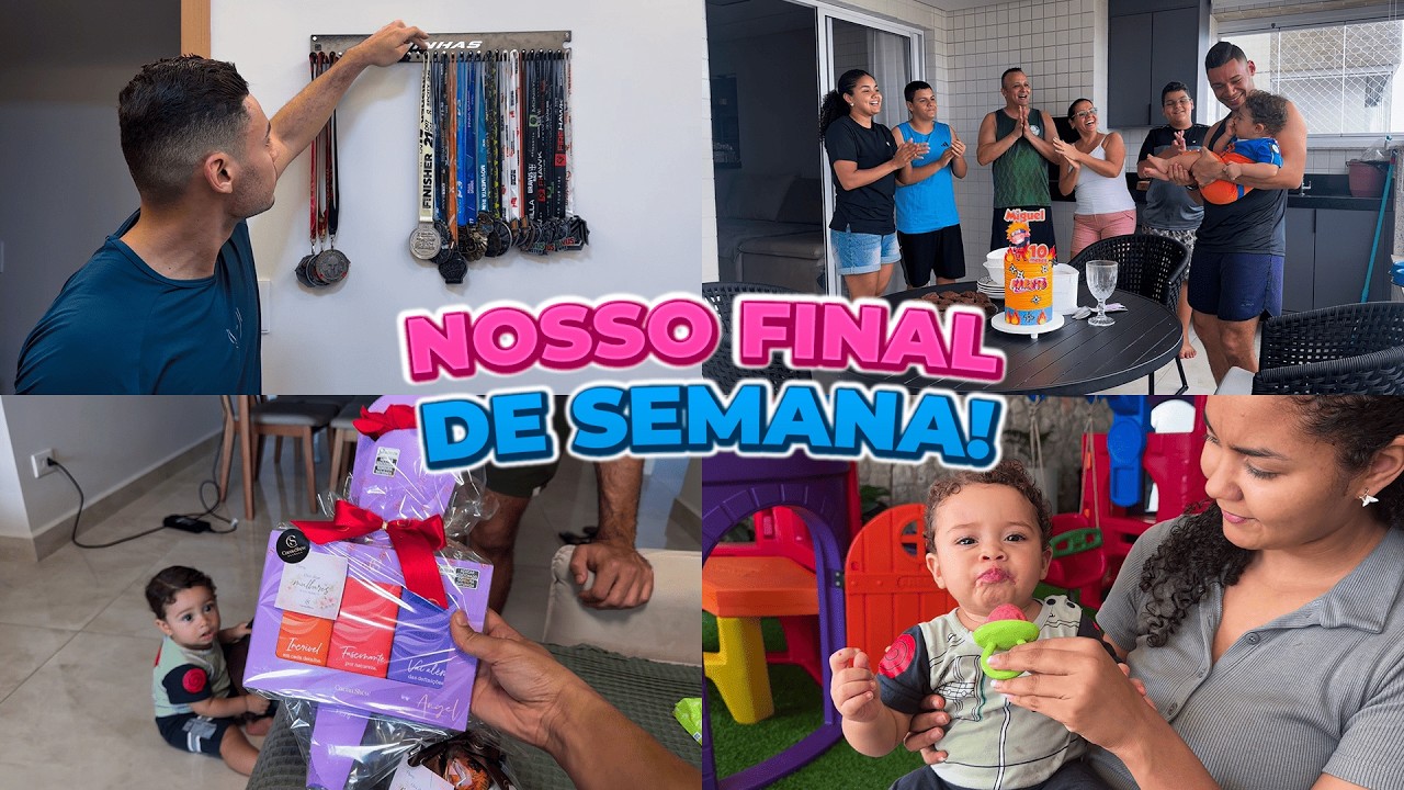 VLOG: Rotina do Final de Semana!  Presente de Dia das Mulheres, Corrida do Rafa e 10 Meses do Miguel