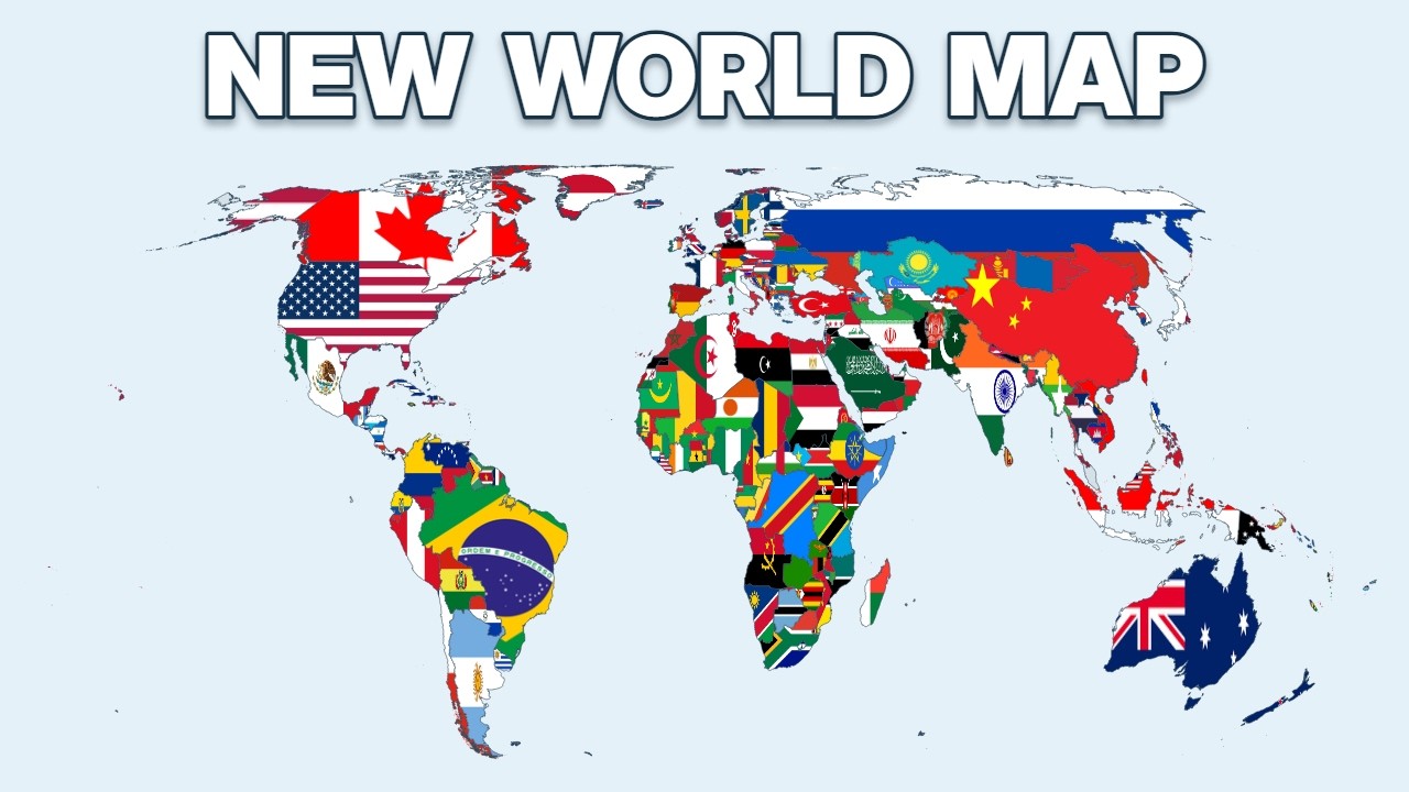 Every Country's True Size on the New World Map
