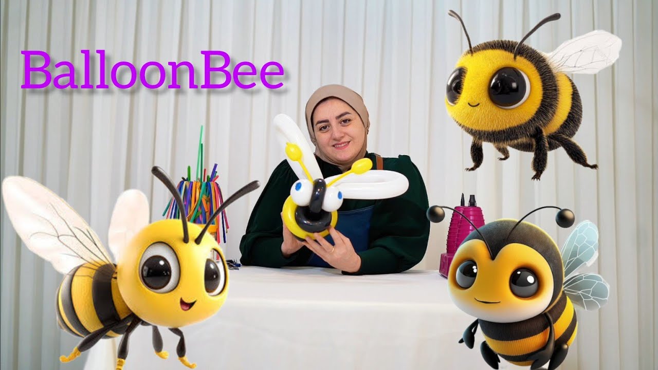 “You Won’t Believe This Bee Is Just Balloons 🎈🐝” #balloonbee #handmadeart #creativeart #viral