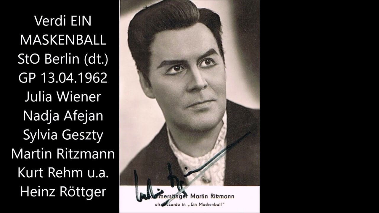 Verdi: Maskenball (StO Berlin dt. 1962 GP) + Othello-Szenen (StOB 1972 1972 GP) mit Martin Ritzmann