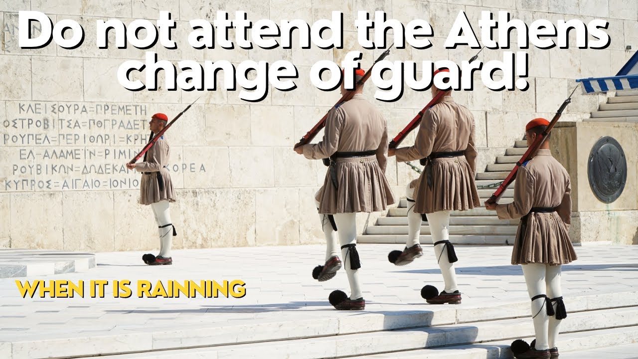 The Evzones change of guard at Syntagma Square in Athens!