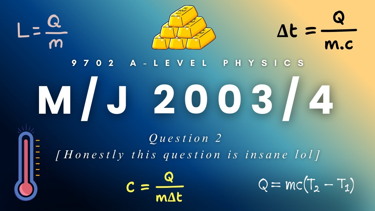 MJ03 P4 Q2(b) [22-year-old Insane Thermal Equilibrium Question] | 9702 CIE A-LEVEL PHYSICS 🧊