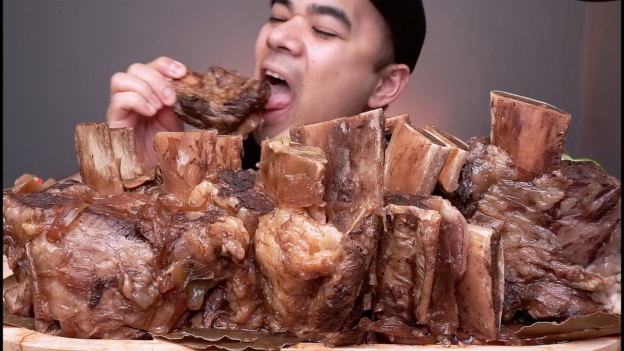 BRAISED BEEF SHORT RIBS MUKBANG ASMR