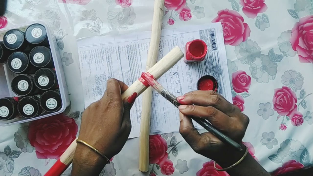 How to make Dandiya sticks from wood | navratri | handmade crafts @mamtascraft