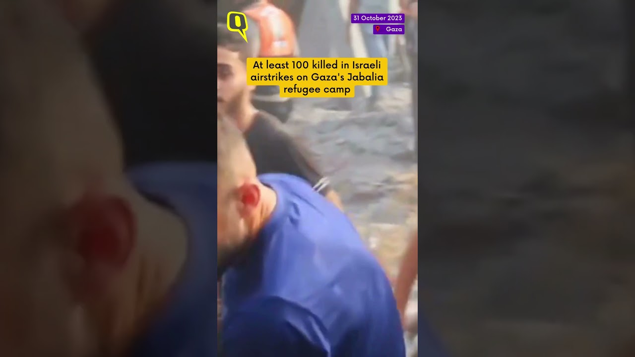 At Least 100 Killed in Israeli Airstrikes on Gaza's Jabalia Refugee Camp | The Quint