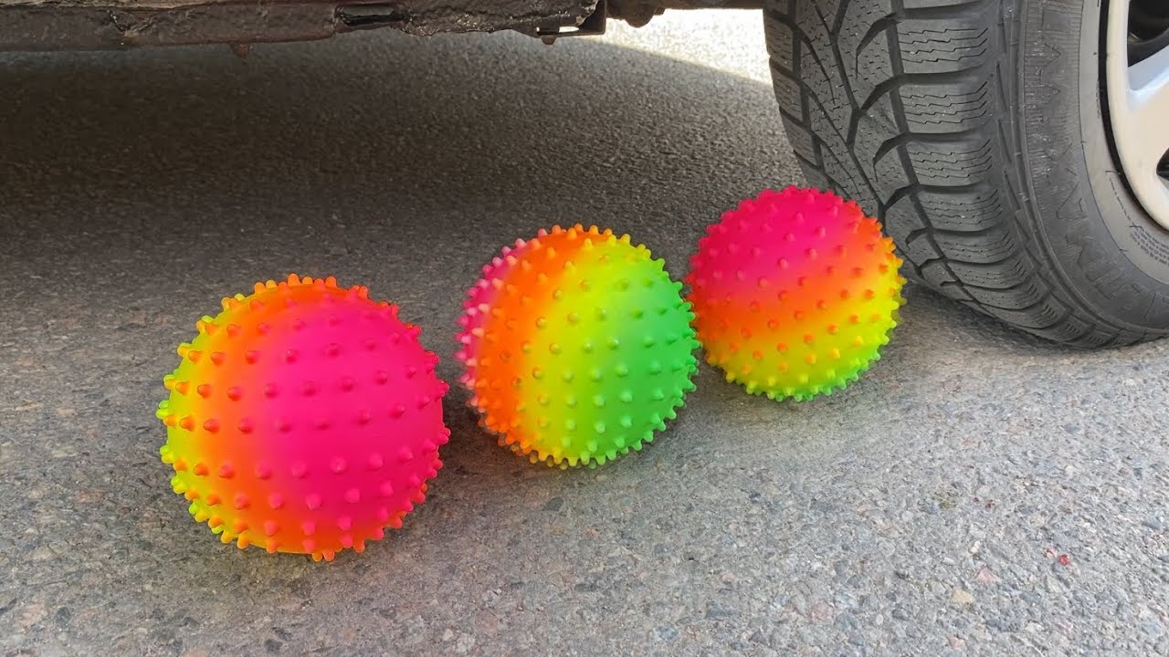 EXPERIMENT: Car vs Soccer Ball   Crushing Crunchy & Soft Things by Car!