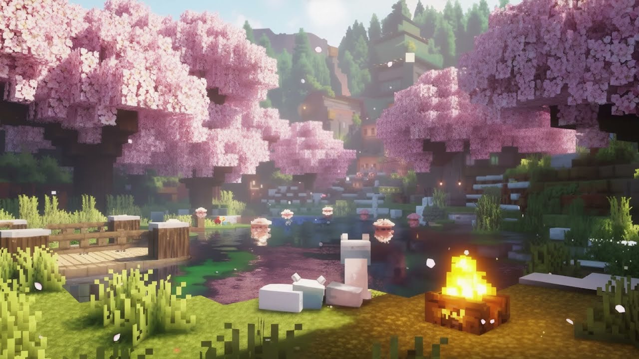 Night beats; this music will help you de-stress… (Minecraft spring-themed music)